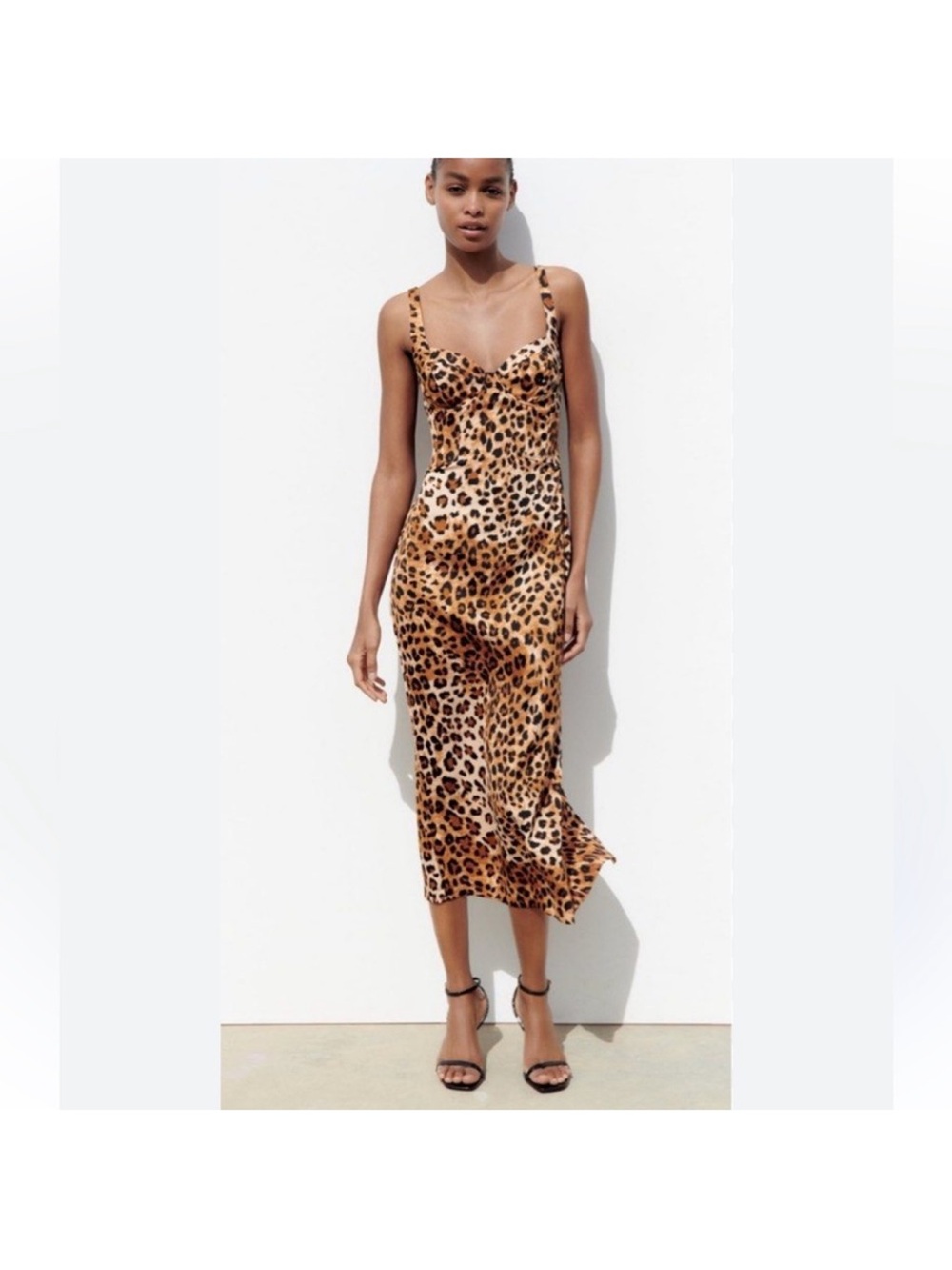 ZARA Animal Print Bustier Dress